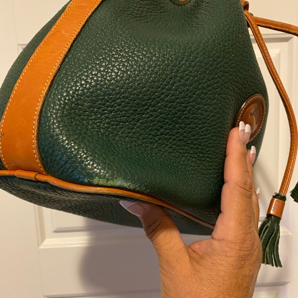 Dooney & Bourke Green and Tan Shoulder Bag - Picture 7 of 7